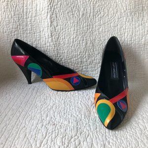 Stuart Weitzman Colorful 80s Pump Vintage Leather